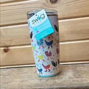 Swig Life 22oz. Insulated Tumbler with Colorful Chicken Design
